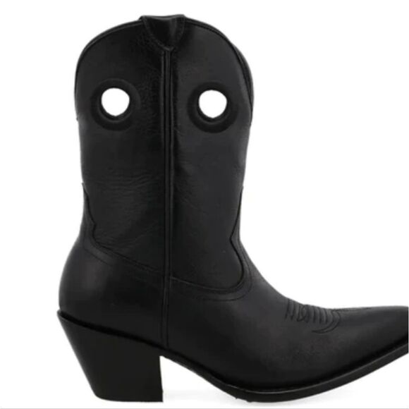 Black Star Matador Western Booties- Black - Picture 5 of 12
